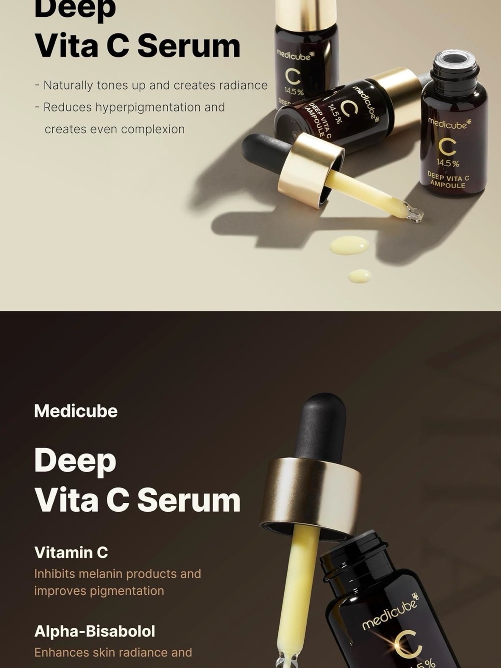 New Medicube Deep Vita C 14.5% Serum (set of 3 ampules)